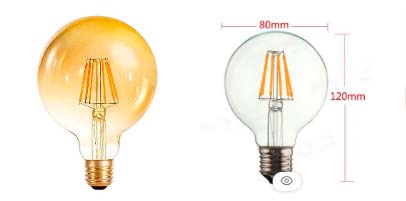 Bombillo 2700K/6000k vintage globo 4w Voltage: 85/ 110v