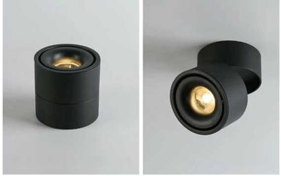 Lampara cilíndrico dirigible negra 10w - Voltaje: AC85-265V Vida útil (h) 30.000