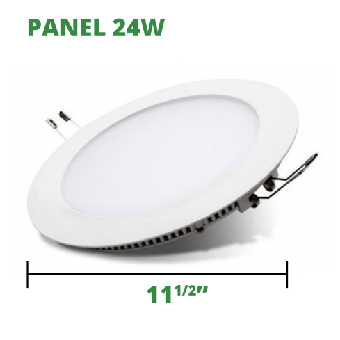 Panel Led Circular empotrar 24W. Lampara de techo Voltaje: AC85-265V Grado de protección IP 20 Temperatura del color (K) 3500/6500 Angulo de apertura (°) Ancho 120° Flujo luminoso (lm) 100*WATTS Vida útil (h) 30.000