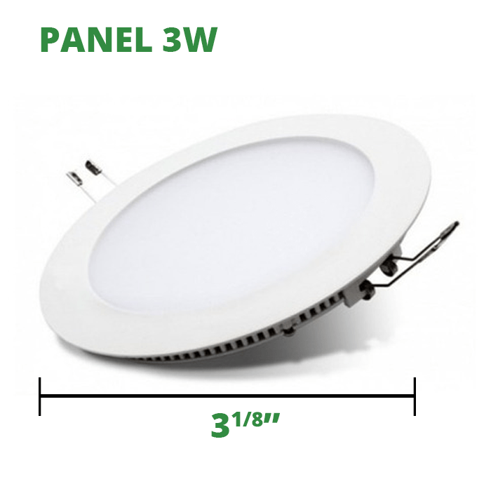 Panel Led Circular empotrar 3W. Lampara de techo Voltaje: AC85-265V Grado de protección IP 20 Temperatura del color (K) 3500/6500 Angulo de apertura (°) Ancho 120° Flujo luminoso (lm) 100*WATTS Vida útil (h) 30.000